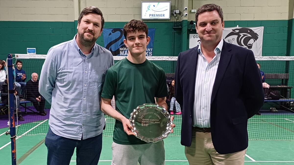 Le jeune joueur de badminton de Dunboyne remporte un prestigieux prix d’esprit sportif