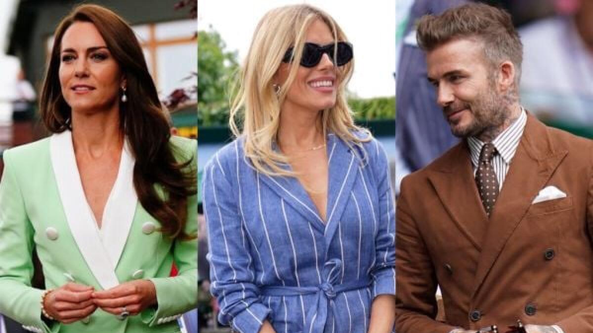 All the best fashion looks from Wimbledon, from Kate to David Beckham ...