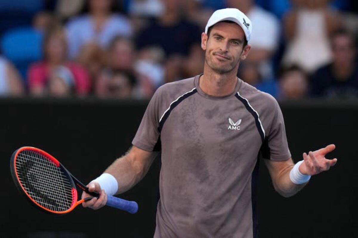 Andy Murray looks frustrated