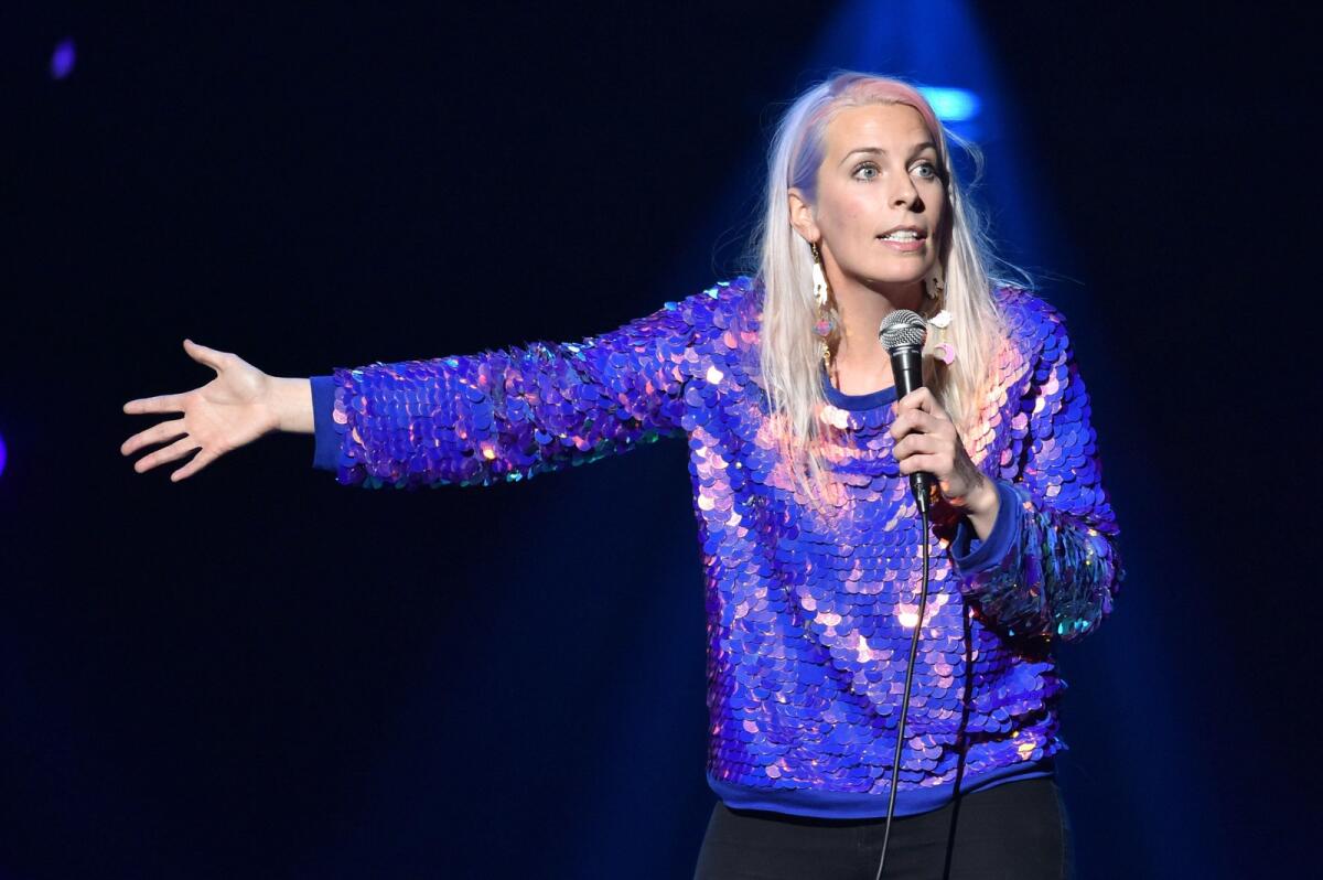 Comedian Sara Pascoe on stage in 2018 (Alamy/PA)
