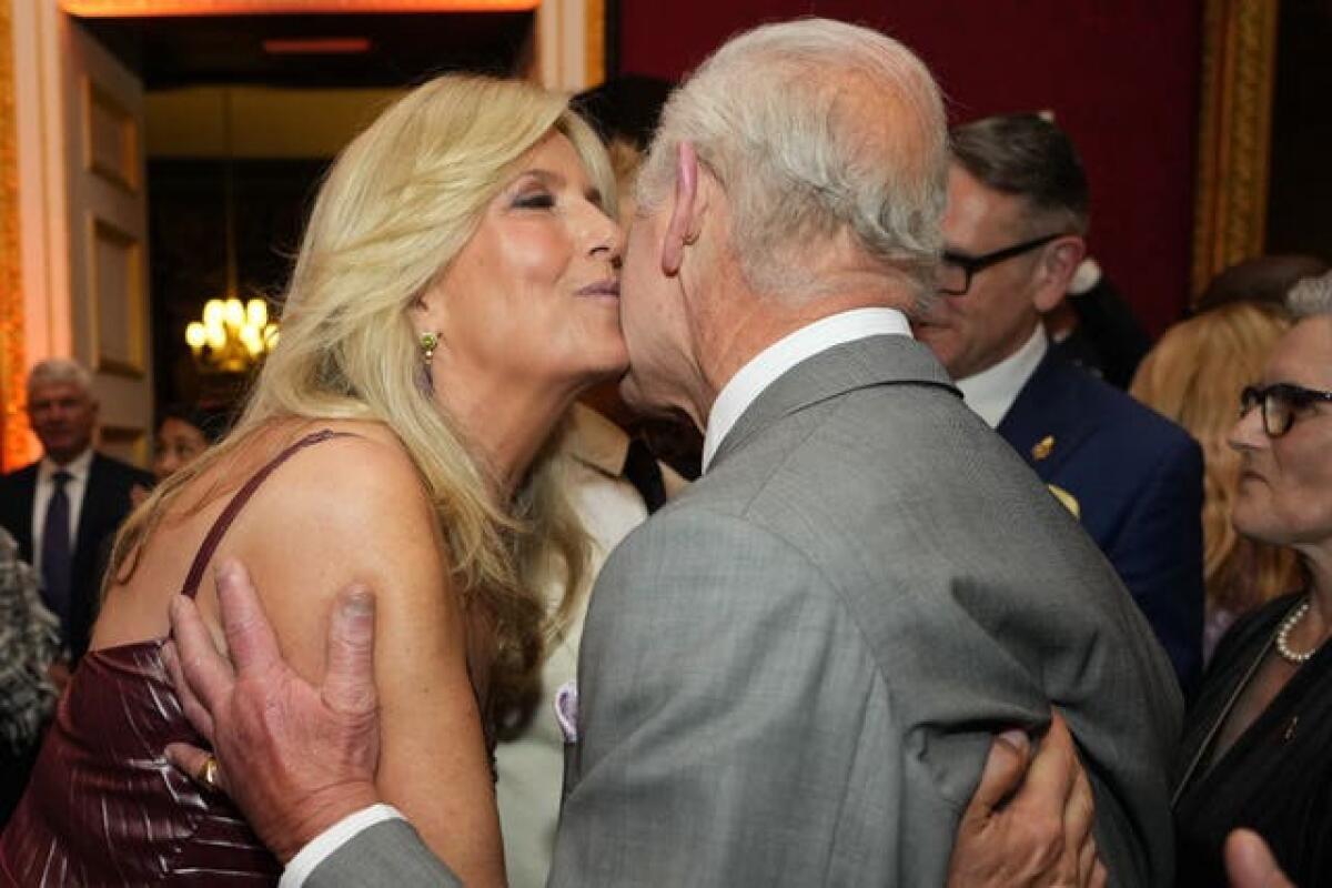 Charles embraces Penny Lancaster as they attend the King’s Foundation charity’s inaugural awards