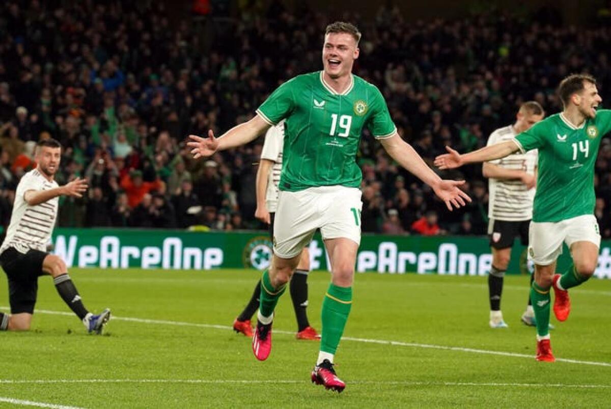 Republic of Ireland striker Evan Ferguson is back in harness after missing out through injury last month