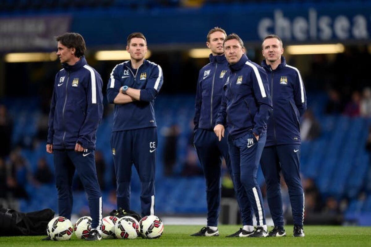 Jason Wilcox (second right) during his time with Manchester City 