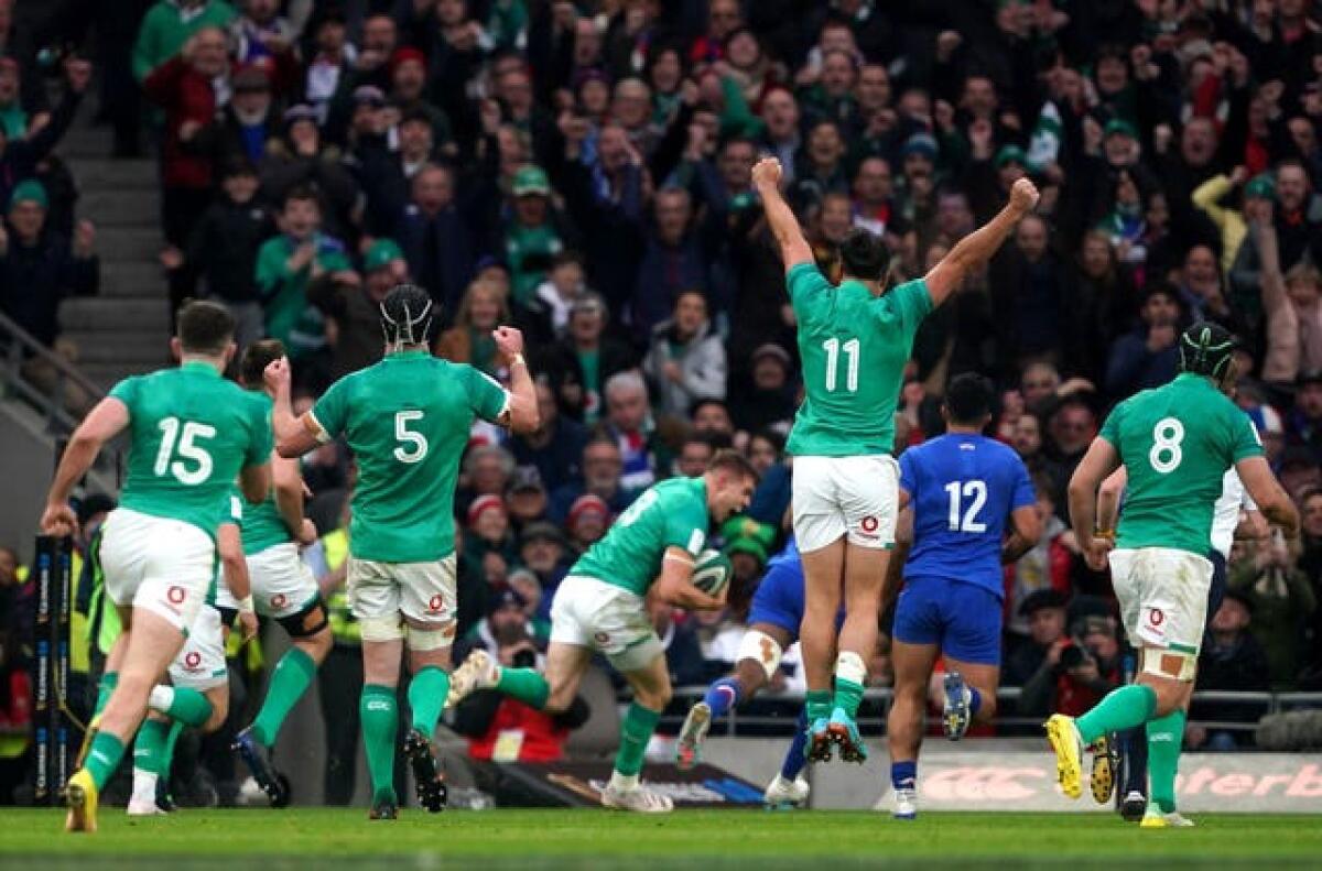 Ireland avenged last year's damaging loss in Paris by ending France's 14-match winning run