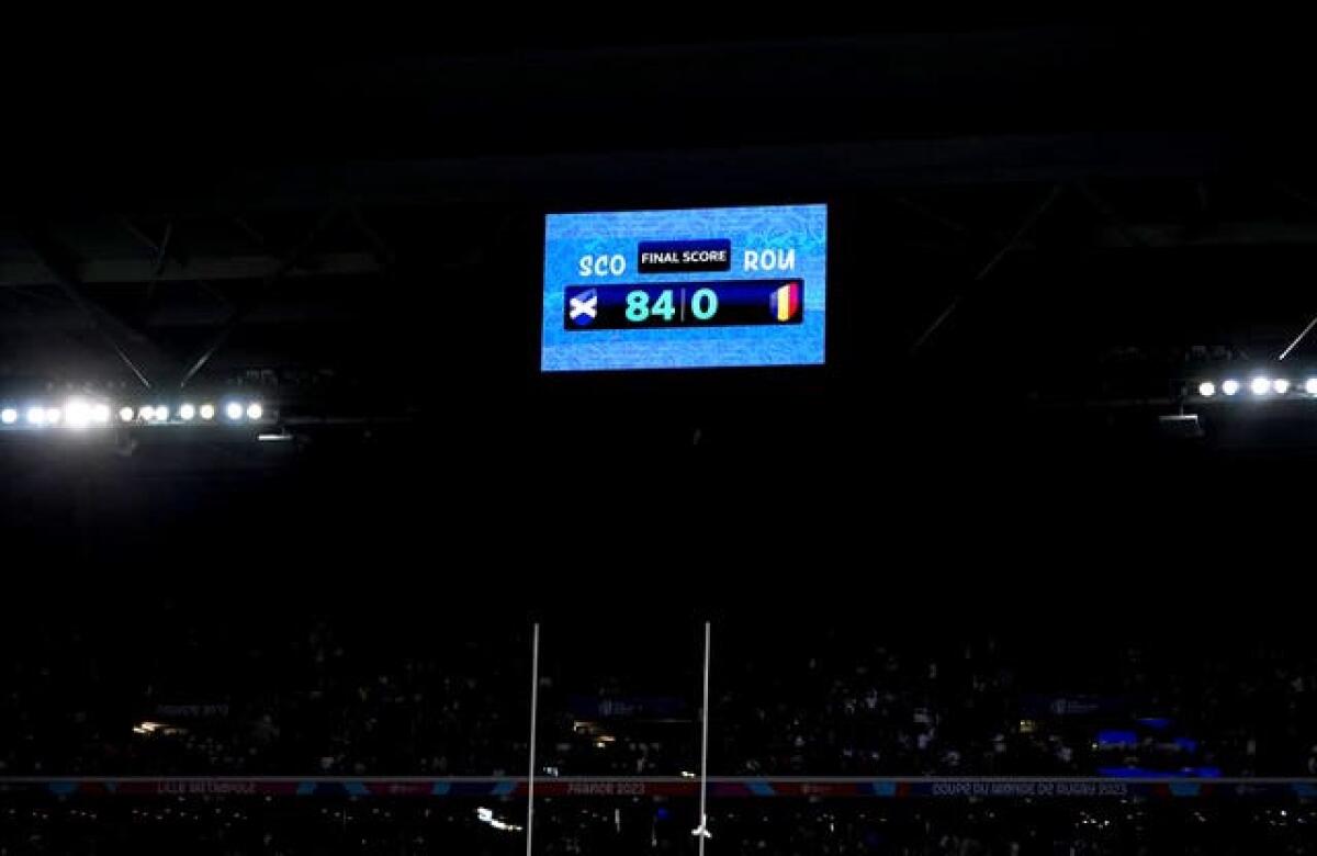 The score was Scotland's second biggest at a Rugby World Cup