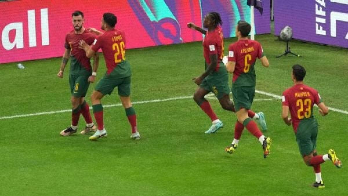 Bruno Fernandes não quer saber quem marcou o gol de Portugal na vitória sobre o Uruguai