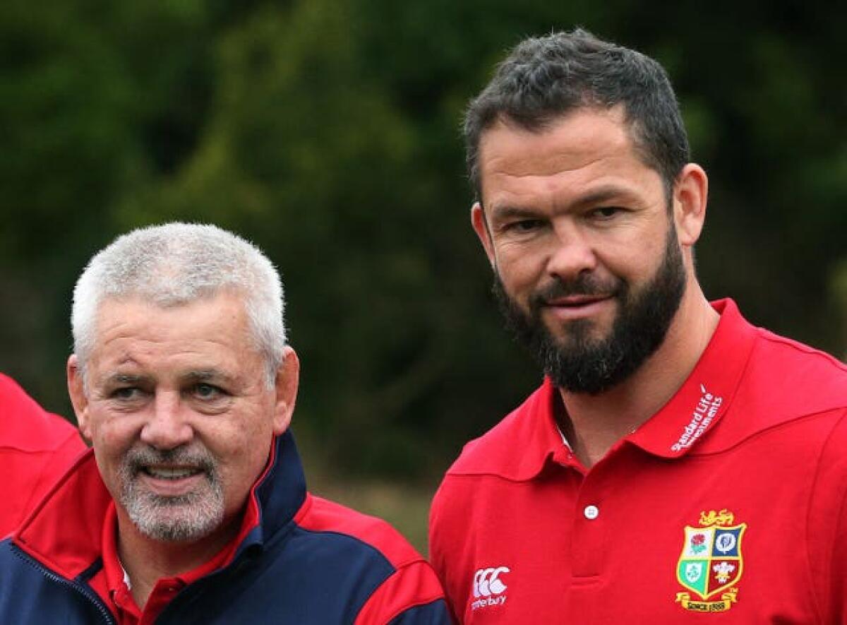 Andy Farrell, right, is strong favourite to succeed Warren Gatland as head coach of the British and Irish Lions