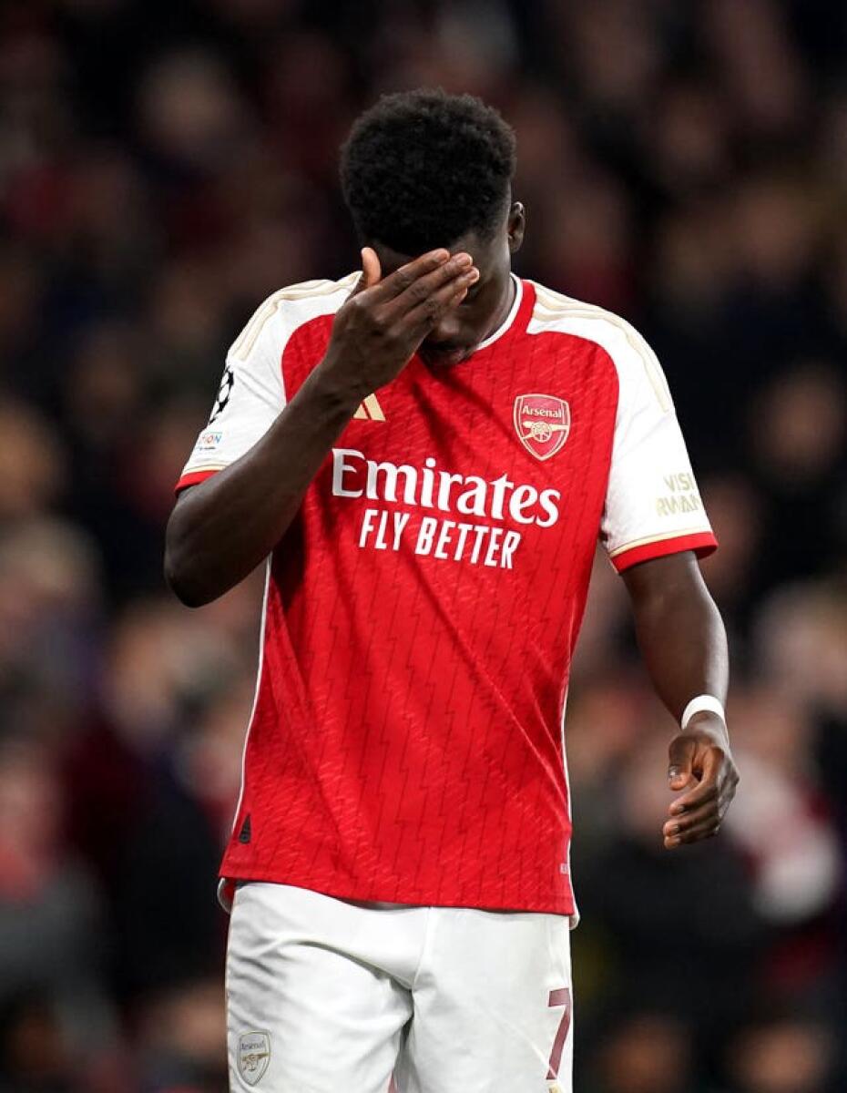 Bukayo Saka limped off during Arsenal's win over Sevilla