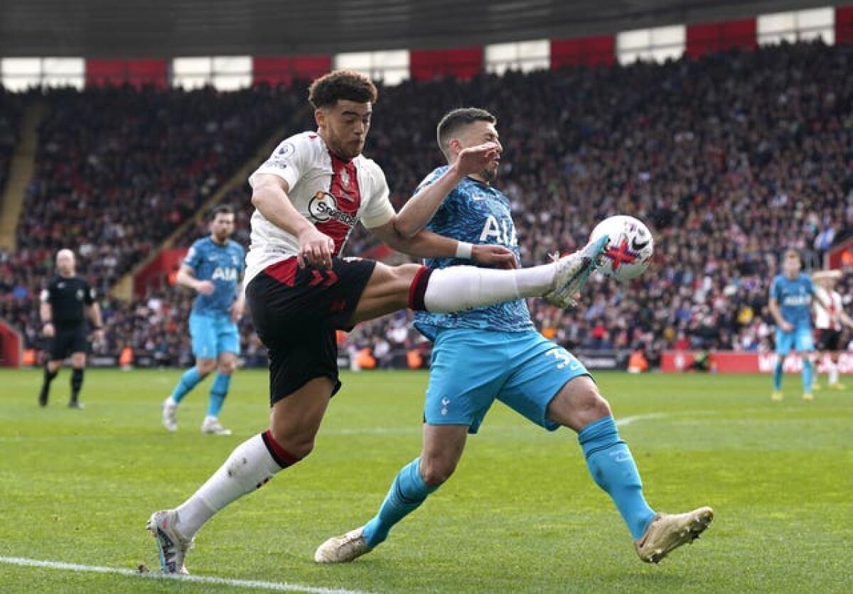 Che Adams (left) in action for Southampton