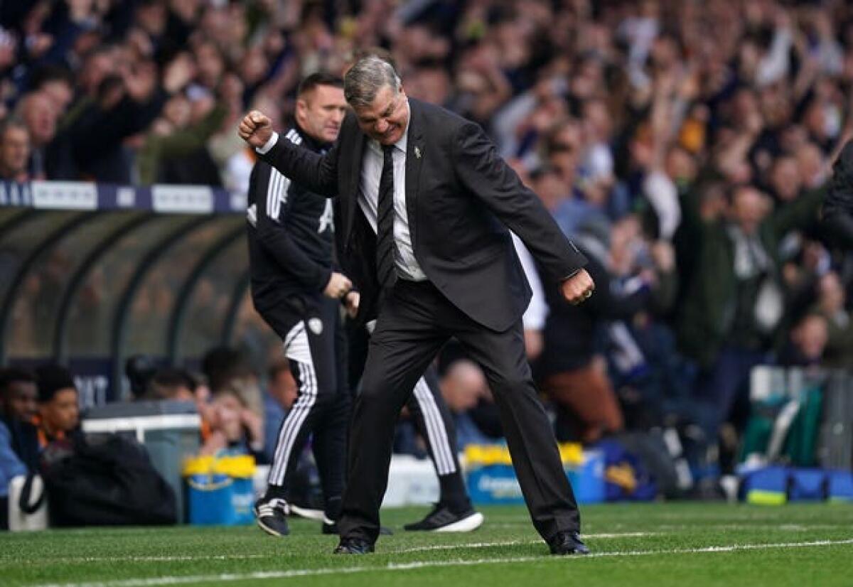 Sam Allardyce celebrates during Leeds' 2-2 draw with Newcastle. The former England boss returned to the Premier League at the start of May in a bid to help the West Yorkshire club avoid relegation following the dismissal of Javi Gracia. Allardyce showed no signs of self-doubt at his unveiling as he boldly declared: “There’s nobody ahead of me in football terms. Not Pep (Guardiola), not (Jurgen) Klopp, not (Mikel) Arteta.” He took one point from his first three games in charge to leave Leeds on the brink going into their final fixture of a difficult campaign featuring three managers