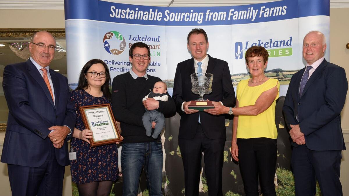 Glasson family honoured at Lakeland Dairies milk quality awards