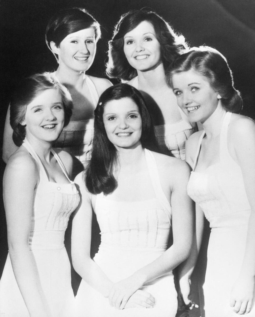 The Nolans pictured in 1977 (clockwise from top left): Denise, Maureen, Linda, Anne and Bernie