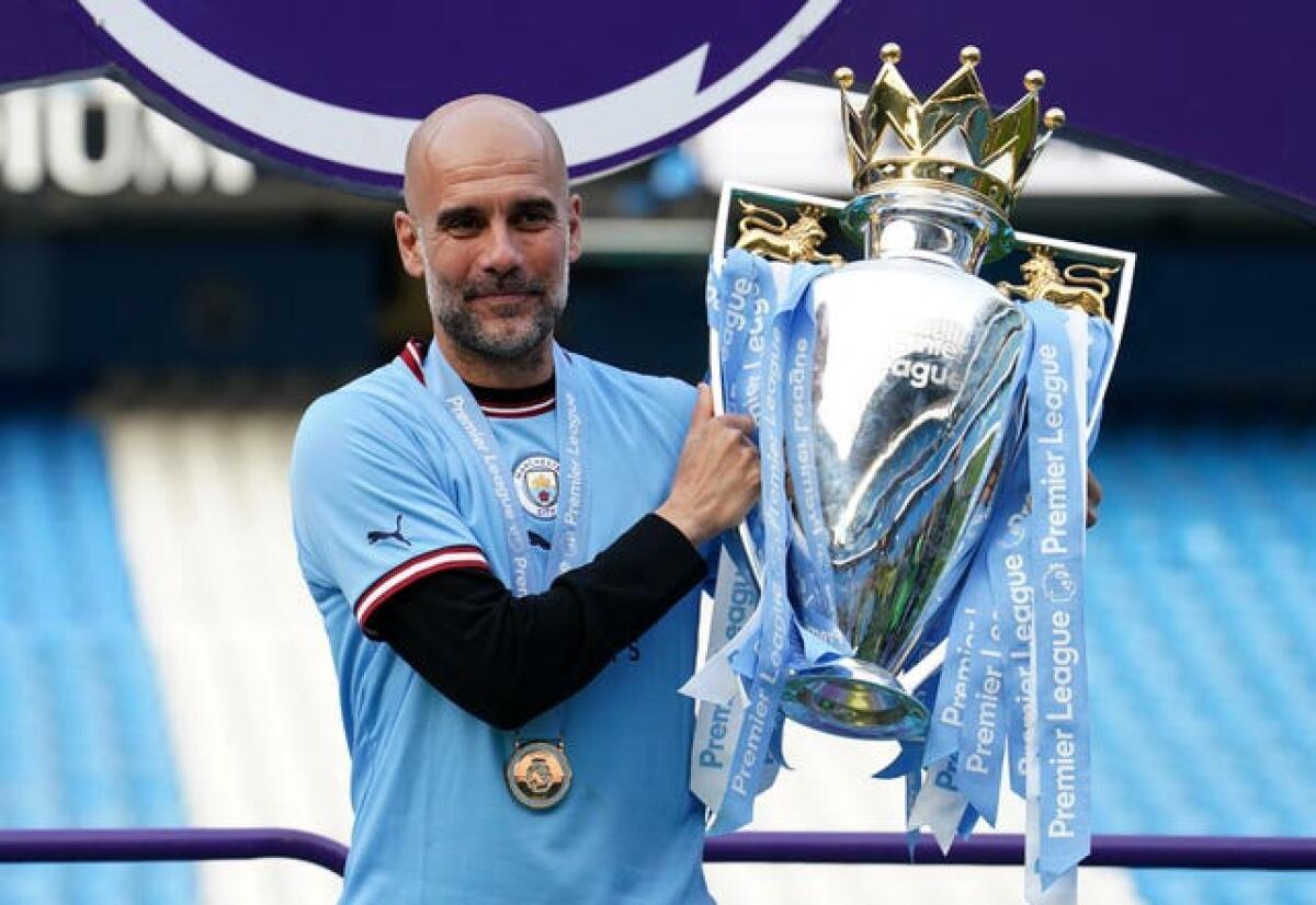 Pep Guardiola has won the Premier League in five of his six years at Manchester City