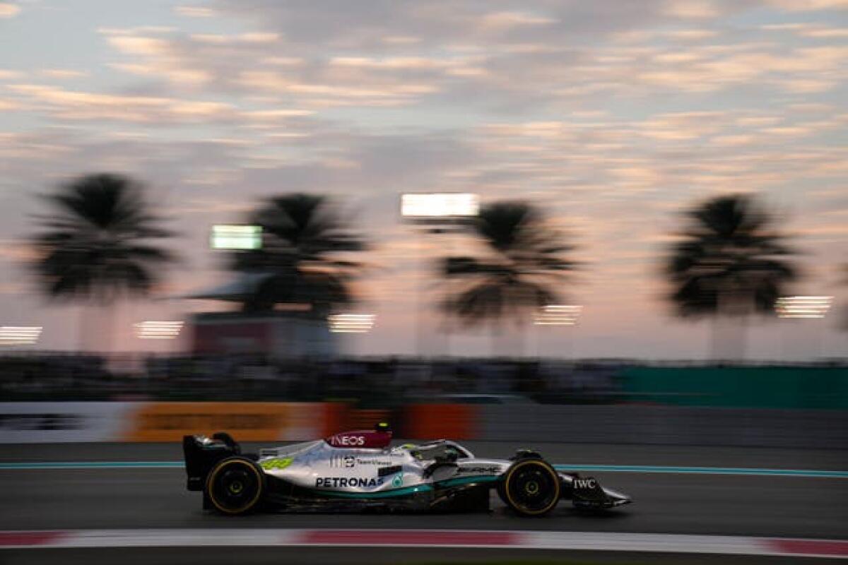 Lewis Hamilton in action during the Abu Dhabi Grand Prix 